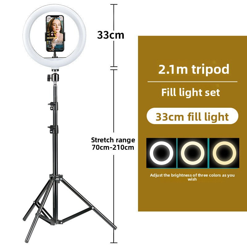 Thumbnail: Adjustable Ring Fill Light with Tripod for Phone Camera