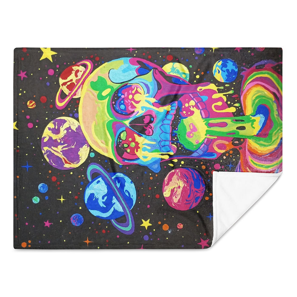 Thumbnail: Technicolor Trance Throw Blanket