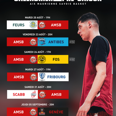 Calendrier de pré-saison 24/25