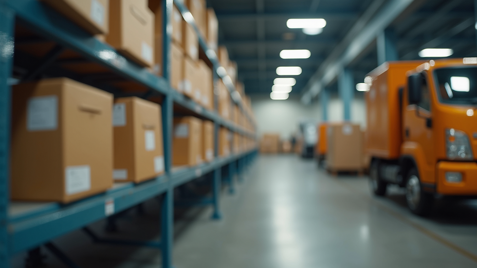 Eye-level view of a delivery process