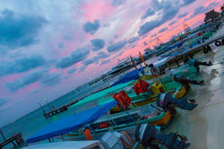 boats and sunset