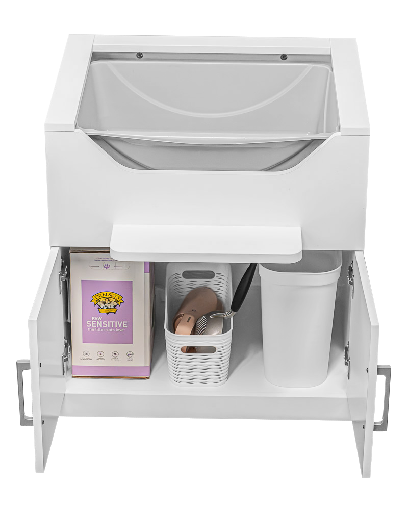 best cat litter box stand storage