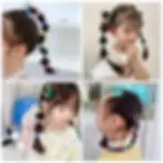 Thumbnail: 50Pcs/Bag Colorful Basic Nylon Ealstic Hair Ties for Girls Ponytail Hold