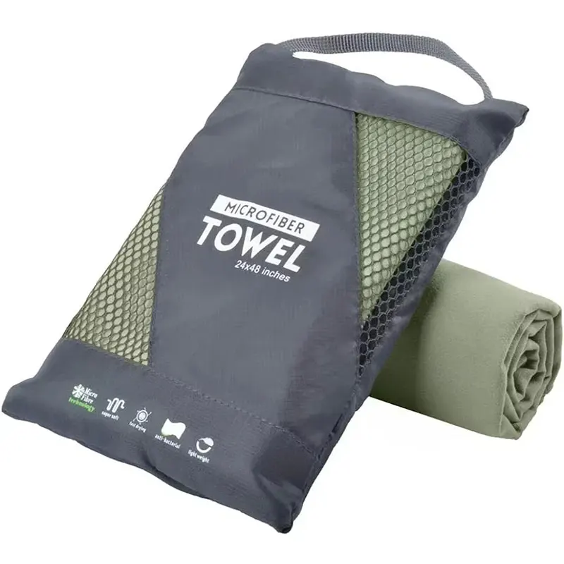 Quick-Dry Microfiber Towel - Ultra Absorbent, Compact & Sandproof for Gym,