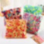 Thumbnail: 50Pcs/Bag Colorful Basic Nylon Ealstic Hair Ties for Girls Ponytail Hold