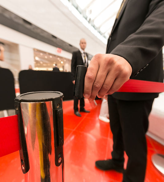 Red tape symbolism, indicative of security management and access control in Chicago.