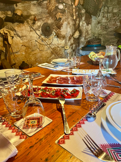homemade local dishes served on table Konavle private tour