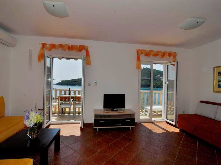 Panoramic Adriatic Sea and island view from the second-floor apartment living room