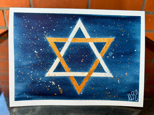 Star of David (indigo background)