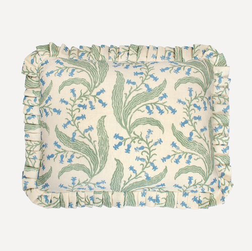 Bluebells Small Ruffle Cushion | Ellen Merchant