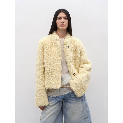 【diante】Shaggy wool short blouson Zip-Up Short Blouson | UNIQLO US