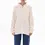 Thumbnail: white ribbed half zip long sleeve sweater front view
