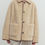 Thumbnail: beige shearling coat front view