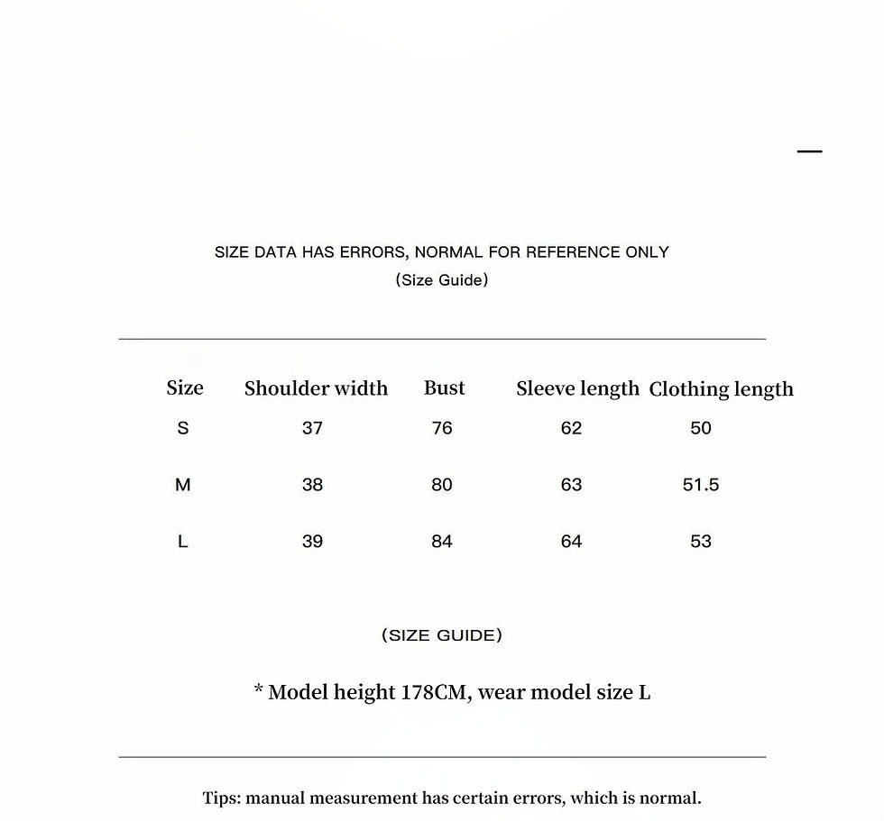 Thumbnail: size conversion chart
