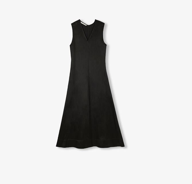 Thumbnail: Lightweight and Zero-Press Wrinkle V-Neck Sleeveless A-Line Dress