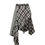 Thumbnail: Black & White Asymmetrical Plaid Skirt