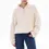 Thumbnail: white ribbed half zip long sleeve sweater front view