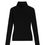 Thumbnail: black Ribbed Turtleneck Top front view flatlay