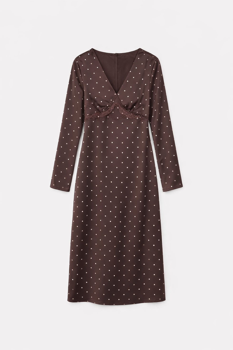 Thumbnail: Polka Dot Long Sleeve Midi Dress