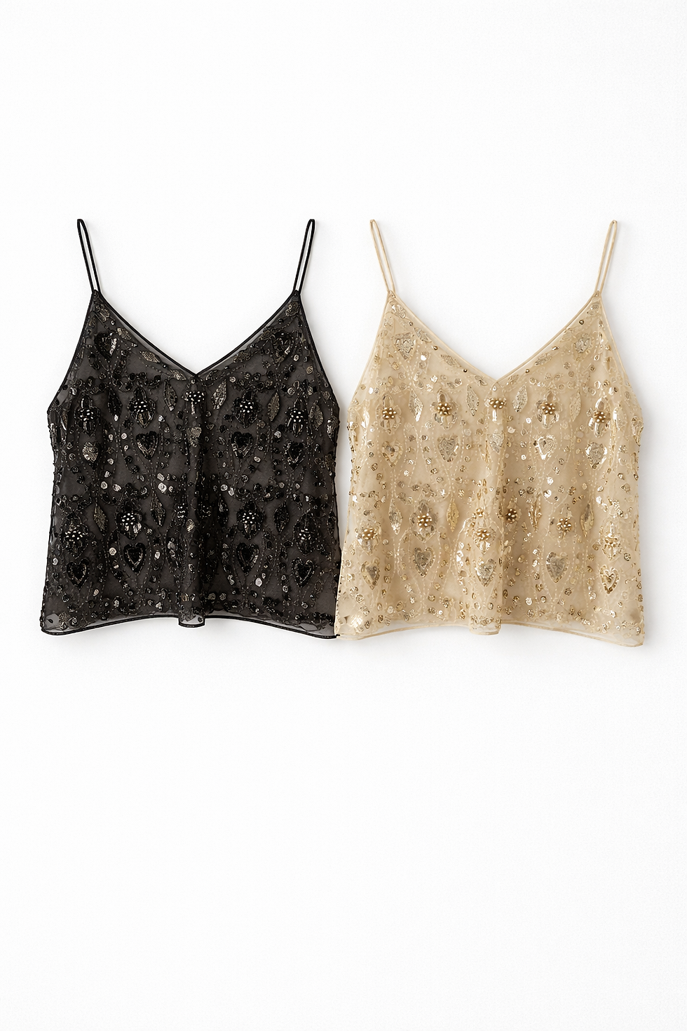 Thumbnail: Sequin Heart Lace Cami Top