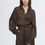 Thumbnail: brown mulberry silk button-down and trouser set front view