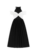 Twist Halter Off Shoulder A Line Dress