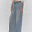 Thumbnail: Wide-Leg Pull-On Denim Faded Jeans side view