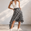 Thumbnail: Black & White Asymmetrical Plaid Skirt