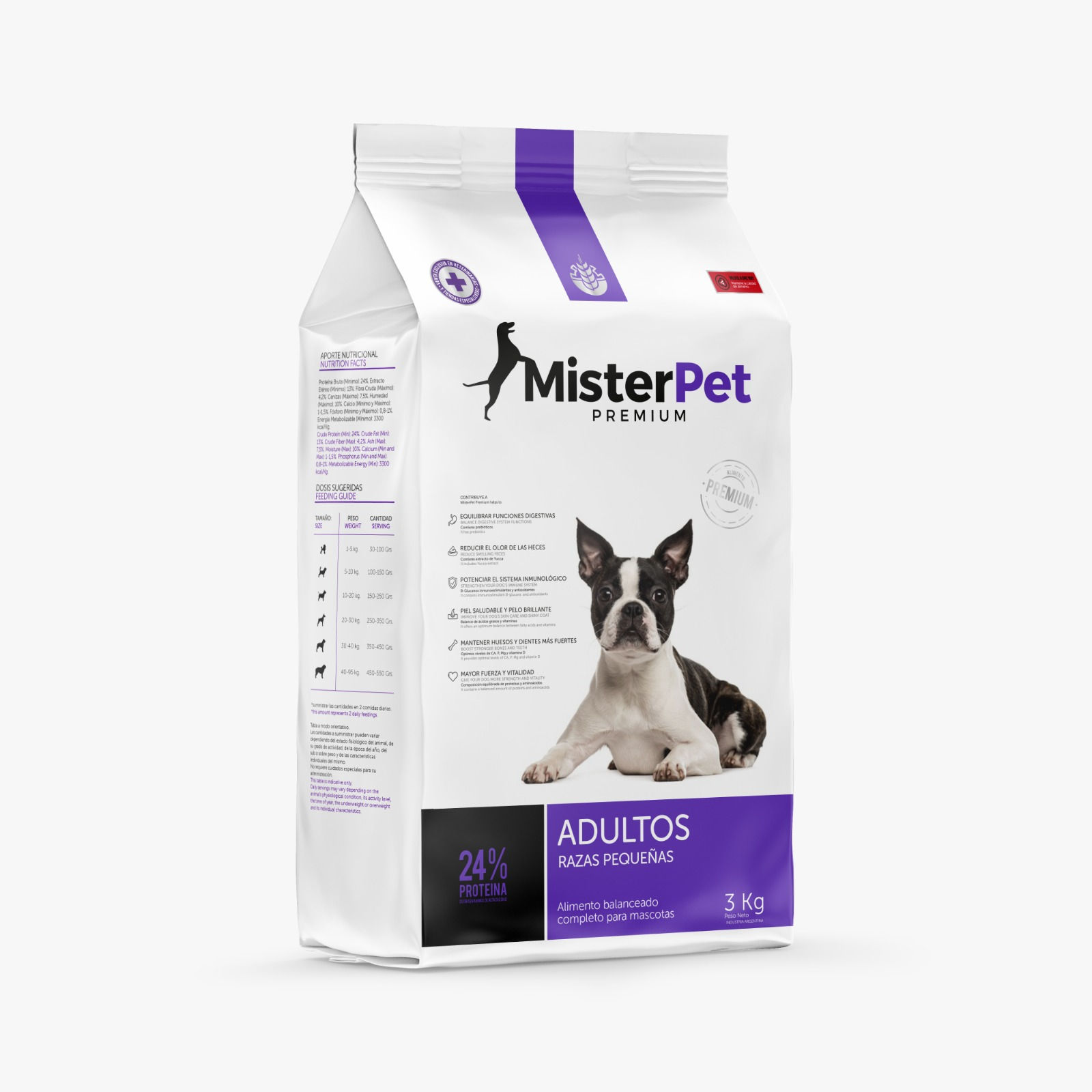 Comida Mister Pet para Razas Pequeñas 3 kilos