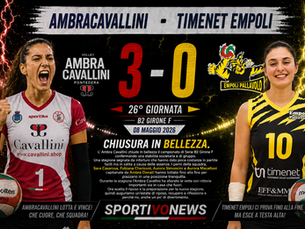 Ambra Cavallini-Timenet Empoli 3-0: chiusura in bellezza.