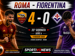 La Roma travolge la Fiorentina 4-0: all’olimpico è dominio totale giallorosso
