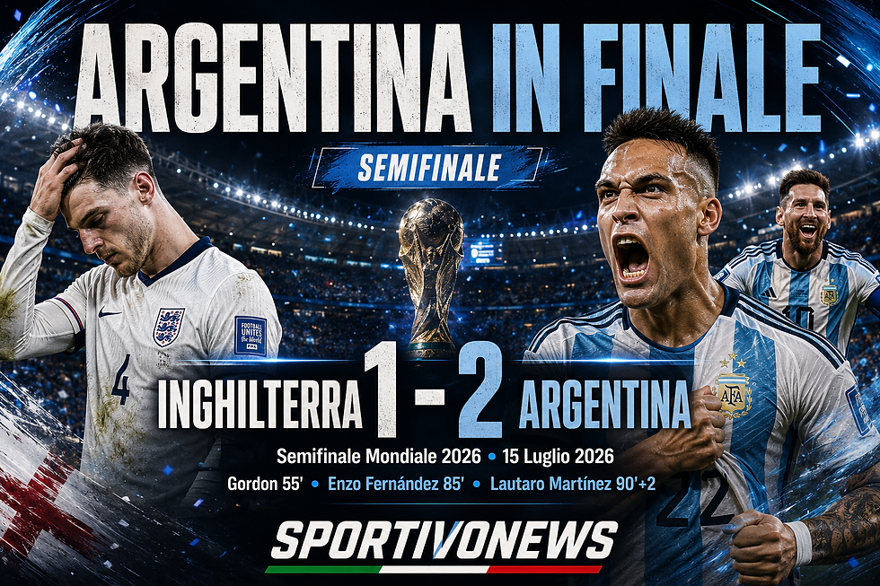 ARGENTINA DA URLO: RIMONTA L’INGHILTERRA E VOLA IN FINALE