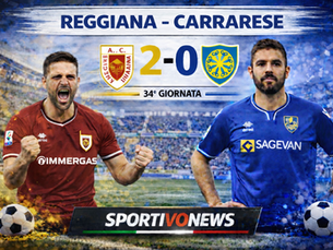 Reggiana-Carrarese 2-0: i granata ritrovano solidità e rilanciano la corsa salvezza.