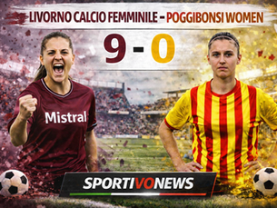 Livorno Calcio Femminile, goleada al Magnozzi: 9-0 al Poggibonsi Women