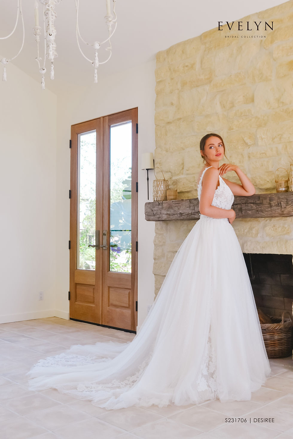 Thumbnail: Desiree | S231706
Gown Info
This lace and tulle ball gown with a deep V neckline is sweet and romantic! Lace applique straps effortlessly flow into lower appliques on a chapel length train. With its plunging V back neckline and sparkle tulle, Desiree was made for the bride with a classic and dreamy style in mind.

Material
Lace/Tulle

Color & Size
Ivory/Nude

Ivory/Ivory

Sizes available - 2-28 / 14W-32W