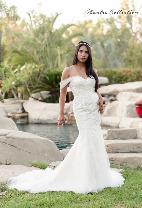 knee length dresses for ladies SKYE / Gorgeous Fitted Lace Wedding Dress with Long Sleeves