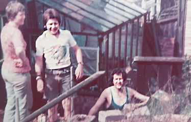 Nick & Frank in garden