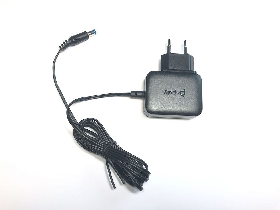 Miniatiūra: Poly SSA-090100 Power Supply Adapter Unit 9V 1A 9W ( 5.5 mm x 2.0 mm )