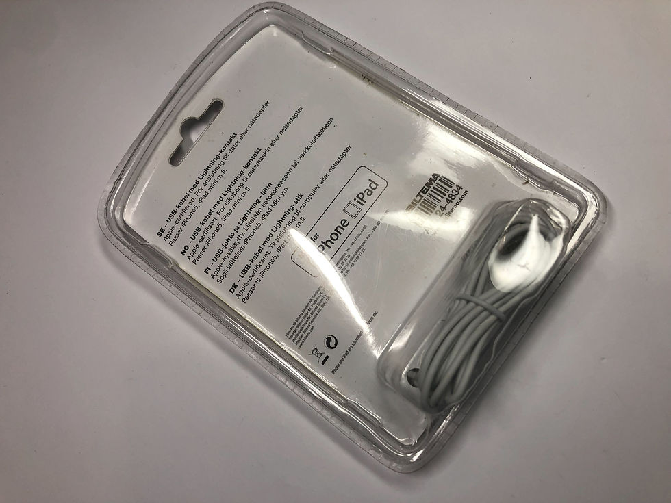 Thumbnail: Biltema 24-4834 Genuine Lightning USB Cable for iPhone iPad 2m.