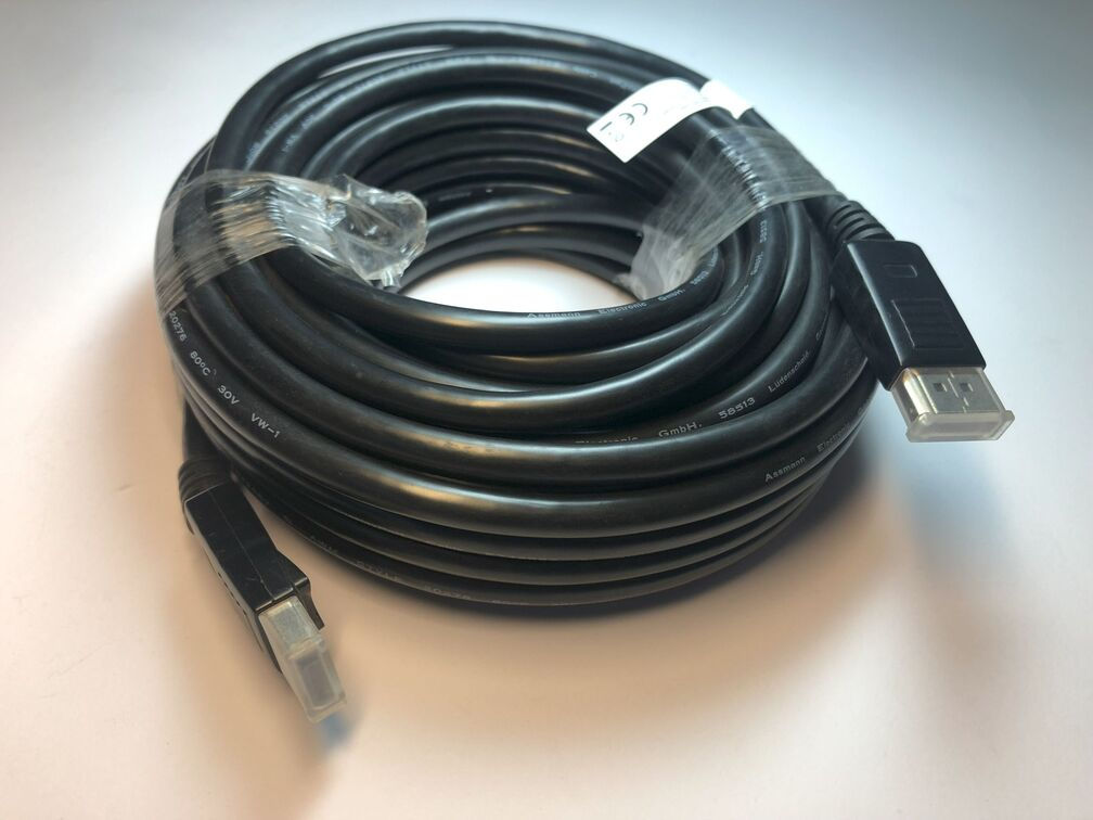 Assmann AK-340100-150-S DP plug to DP Displayport connection cable 15m.