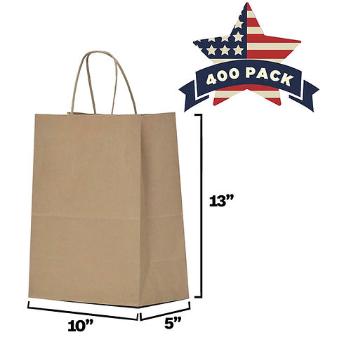 PAPER BAGとPAPER ３個 Kraft Paper Bag with Handles 10