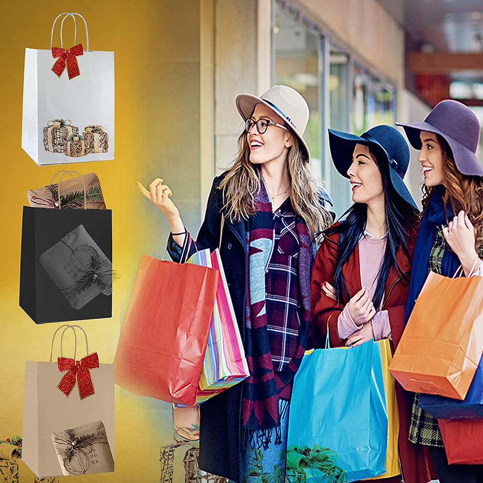 Thumbnail: Kraft Paper Bag with Handles 8" x 4.5" x 10"