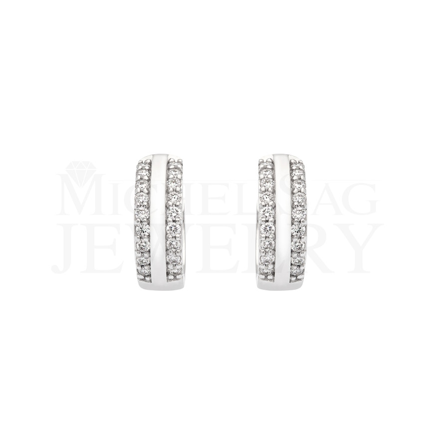 0,36 Ct Hoop Diamond Earrings