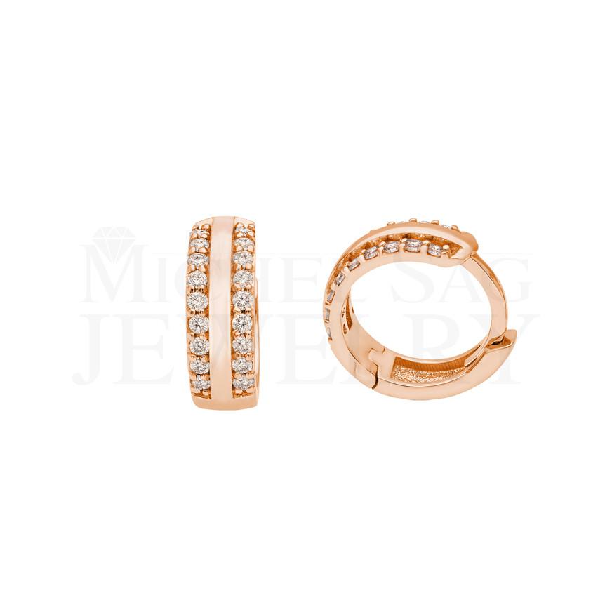 0,36 Ct Hoop Diamond Earrings