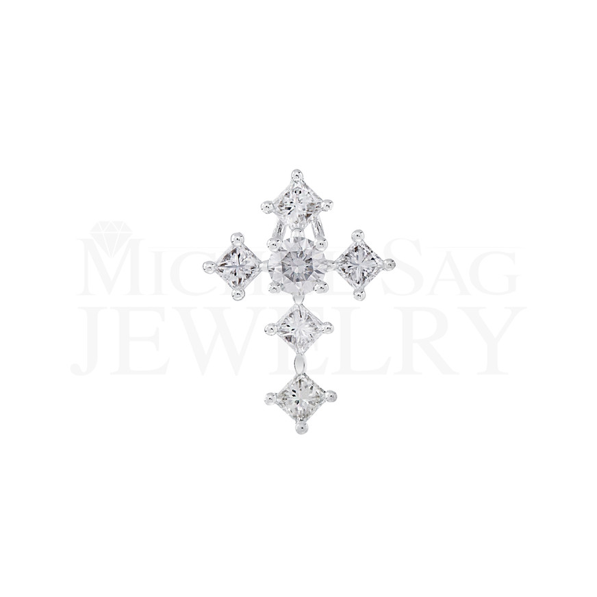 0.50 Ct Diamond Cross Pendant