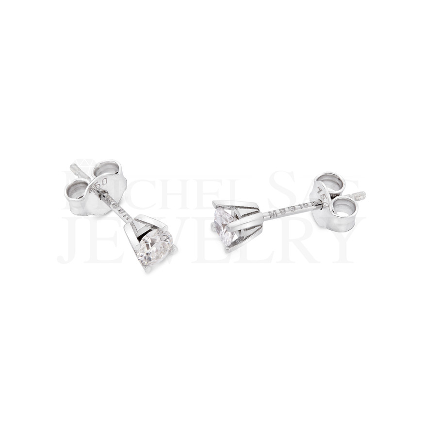 1.00 Ct Solitaire Diamond Earrings