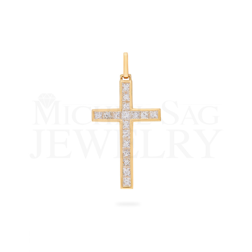 Diamond cross pendant, Michel Sag Jewelry