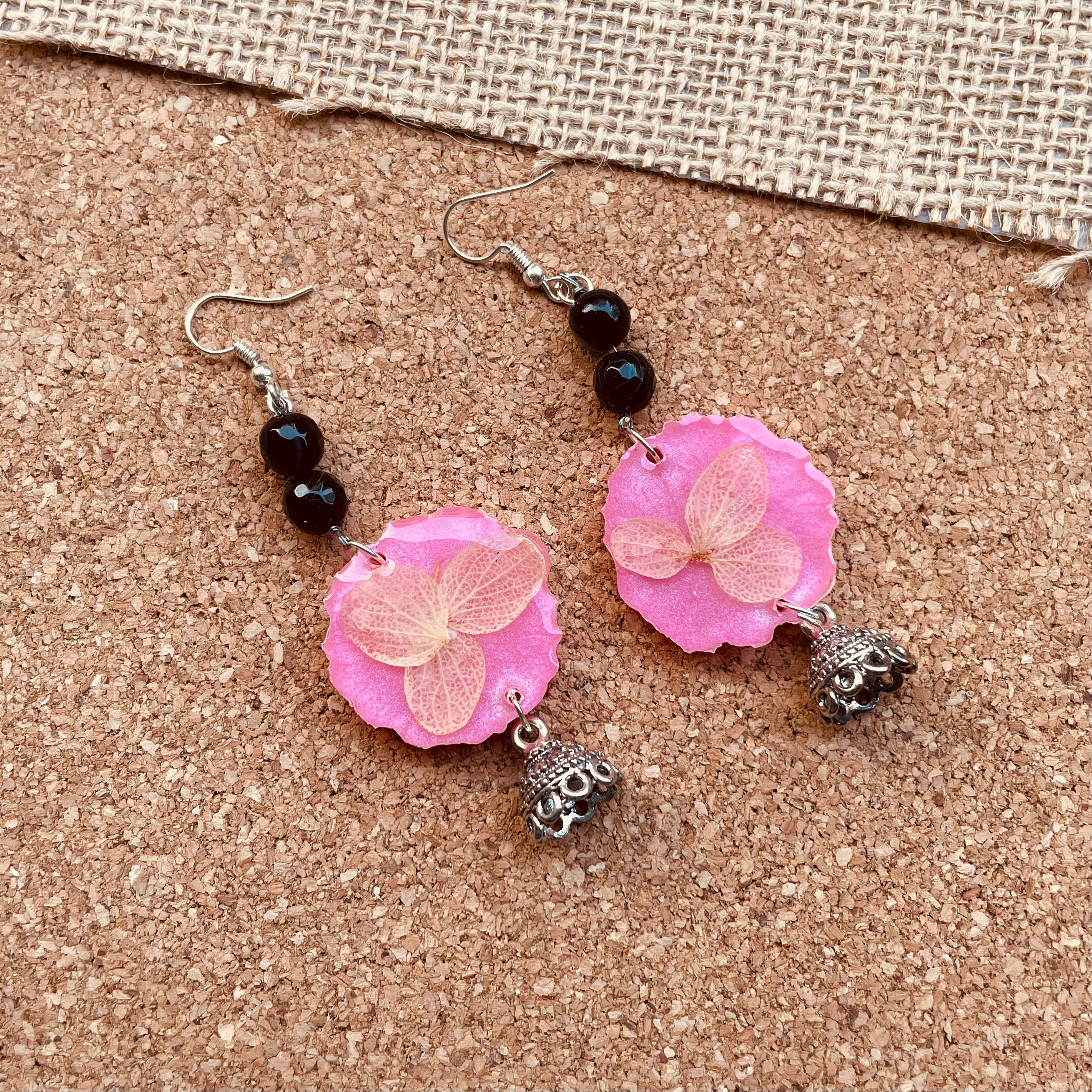Hydrangeas dangle earrings 
