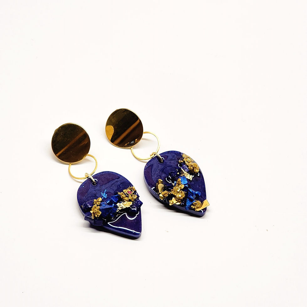 Thumbnail: Handmade Geode Earrings