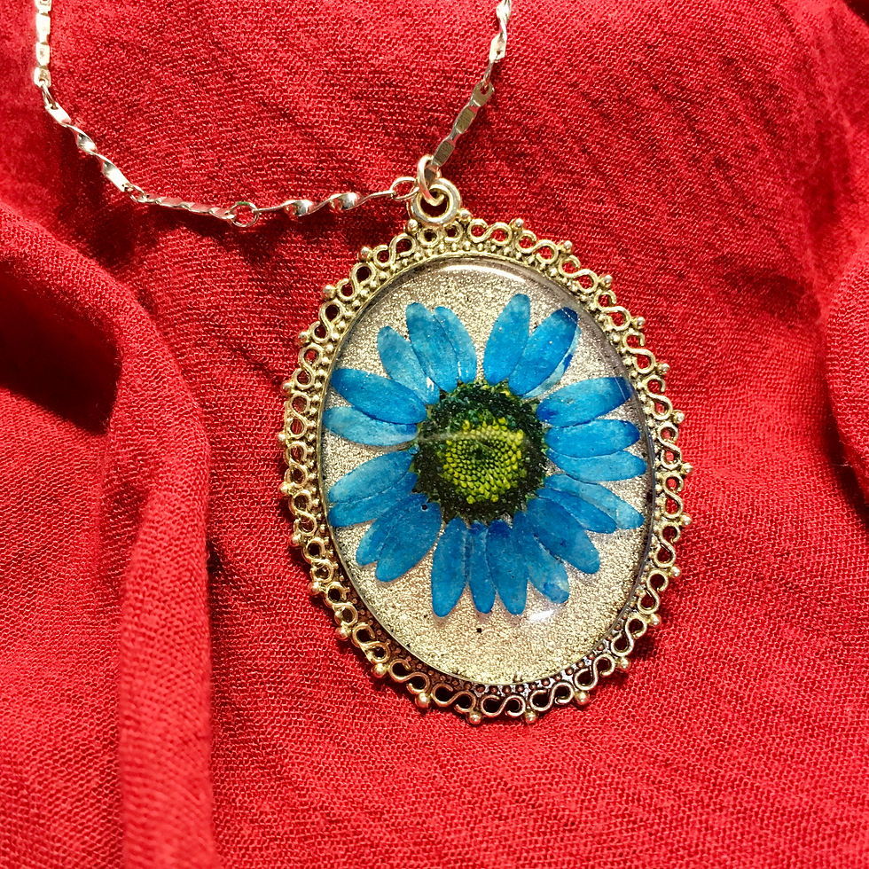 Thumbnail: Blue Daisy Resin Pendant
